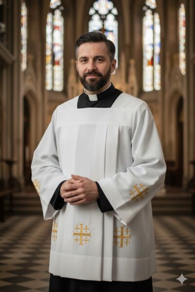 Komża Kapłańska z Złotym Krzyżem Jerozolimskim