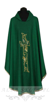 ornat haftowany zielony krzyż