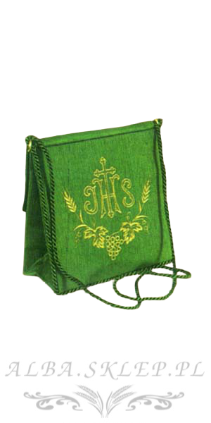 Bursa haftowana zielona IHS