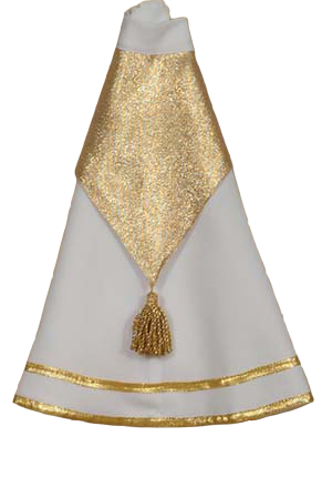 Kapturek ministrancki biały