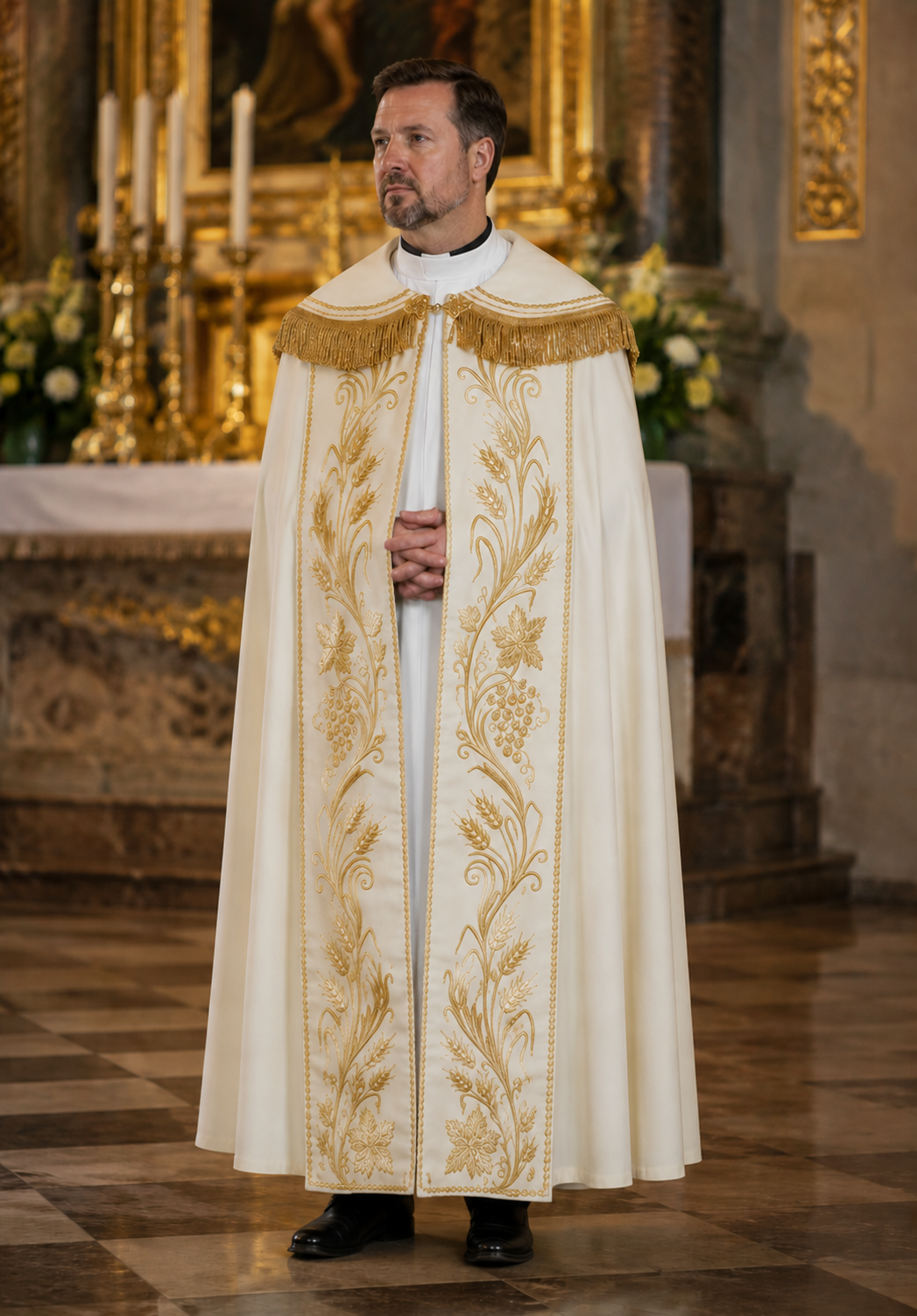 38245fc2-401f-4256-994b-9ad327426454 Kapa Liturgiczna Kremowa