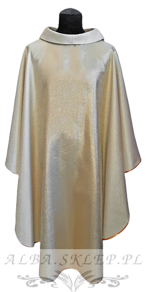 Ornat gładki lśniący ecru