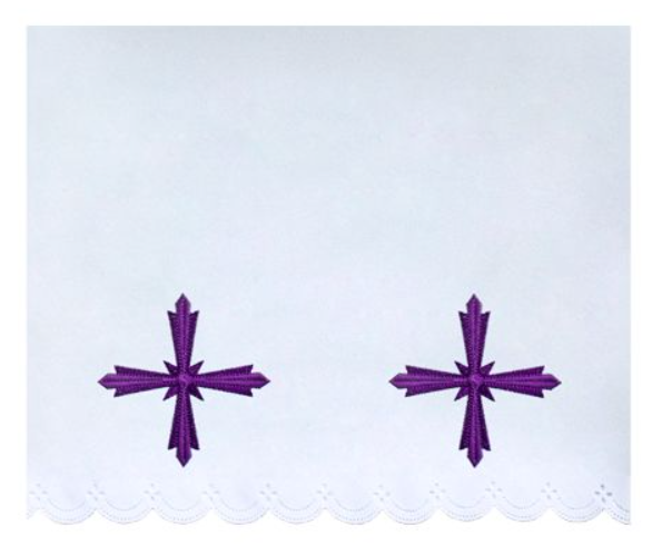 Obrus Ołtarzowy z Fioletowym Krzyżem