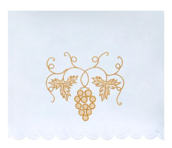 Obrus Ołtarzowy z Haftem Winogronowym