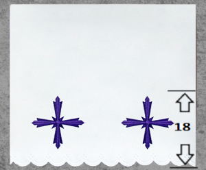 Obrus Ołtarzowy z Fioletowym Krzyżem Obrus Ołtarzowy z Fioletowym Krzyżem