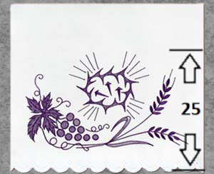 Obrus Ołtarzowy na Wielki Post z Fioletowym Haftem Obrus Ołtarzowy na Wielki Post z Fioletowym Haftem