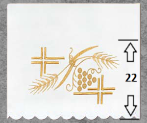 Obrus na Ołtarz z Haftem Eucharystycznym Obrus na Ołtarz z Haftem Eucharystycznym