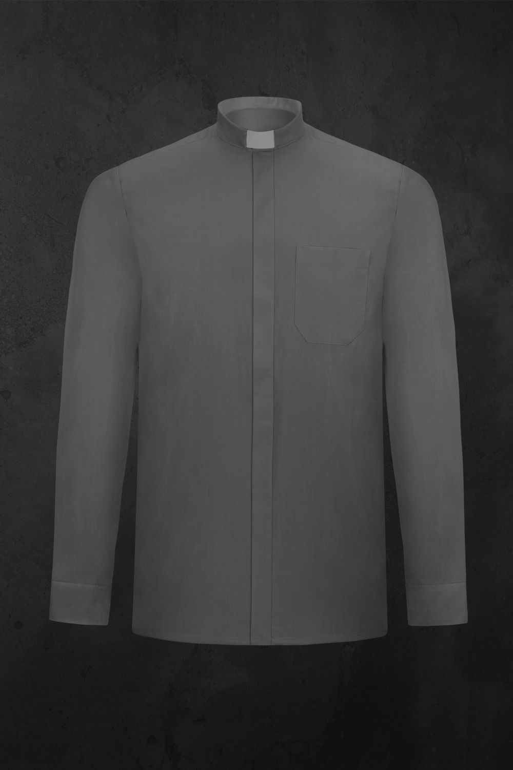 Koszula kapłańska z długim rękawem grafit Koszula kapłańska z długim rękawem grafit