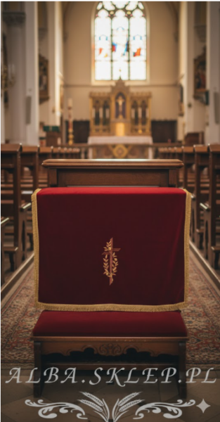 Nakrycie pokrowiec na klęcznik bordowy