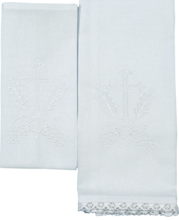 Bielizna kielichowa zestaw biały krzyż
