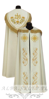 Kapa liturgiczna haftowana Kremowa