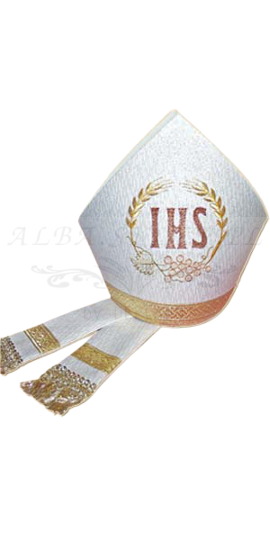 Mitra biskupia IHS