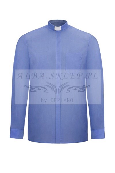 Koszula kapłańska z długim rękawem ciemno niebieska Koszula kapłańska z długim rękawem ciemno niebieska