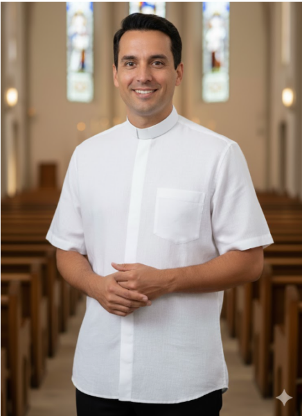 Koszula kapłańska lniana