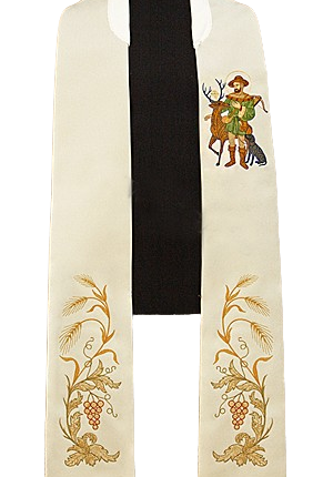 Stuła ze Świętym Hubertem