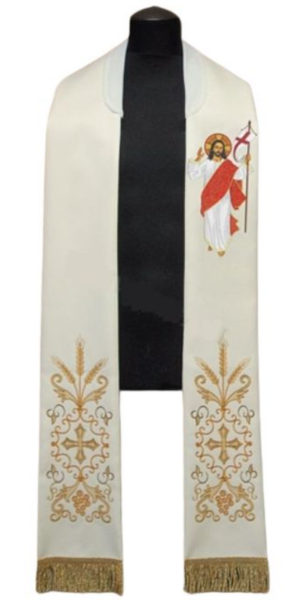 Stuła Haftowana Jezus Zmartwychwstały