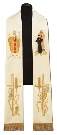 Stuła – Św. Jan Paweł II, Jezus Miłosierny, Św. S. Faustyna