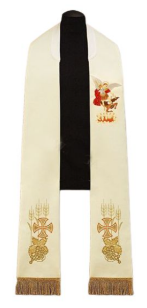 Stuła haftowana – Michał Archanioł