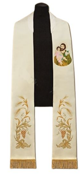 Stuła Haftowana – Św. Józef