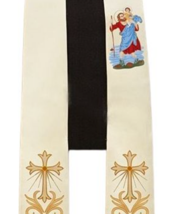 Stuła haftowana Święty Krzysztof