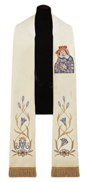 Stuła haftowana Matka Boża Kalwaryjska