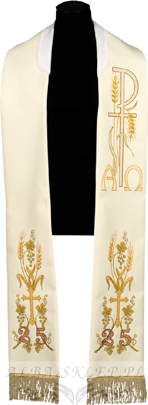 Stuła Jubileuszowa – 25 Lat Kapłaństwa Stuła Jubileuszowa – 25 Lat Kapłaństwa