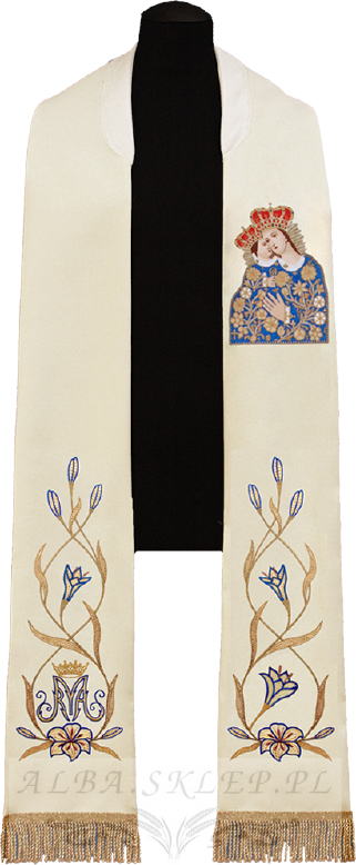 Stuła haftowana Matka Boża Kalwaryjska Stuła haftowana Matka Boża Kalwaryjska